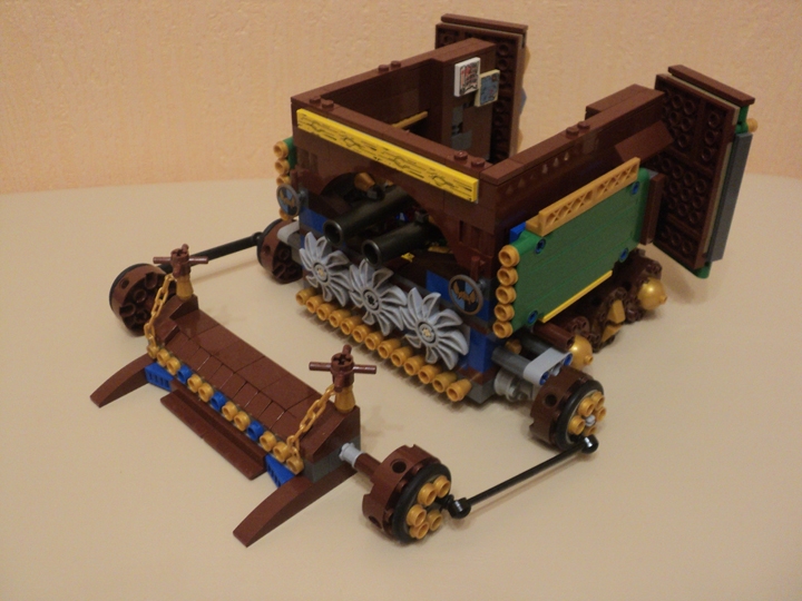 LEGO MOC - Steampunk Machine - Вездеход-сборщик алмазов: нижняя часть - рулевая