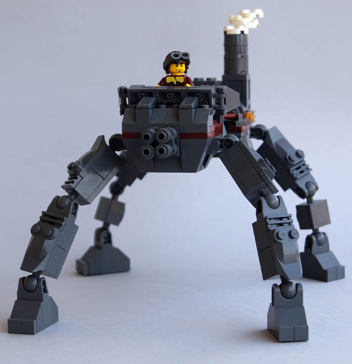 LEGO MOC - Steampunk Machine - Steampunk Walker: Вид спереди.